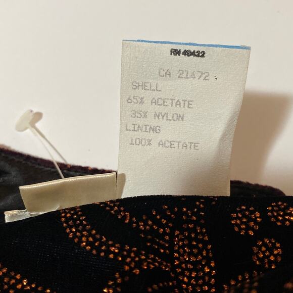 Vintage Women's Jacket Size 10 Black Metallic Glitter Bolero Crop Holiday Velvet - Picture 9 of 12